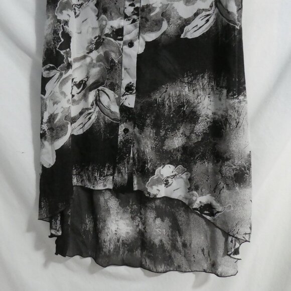 LAVENA FASHION | small | Sheer Button-Up Floral Front Long Shirt Dress | NWT - Picture 11 of 16